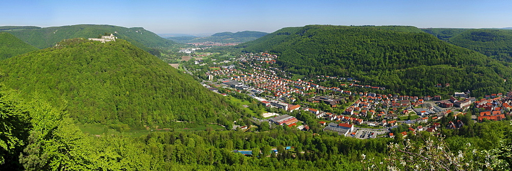 Spring at Albtrauf near Bad Urach, Swabian Alb, Baden-Wuerttemberg, Germany, Europe