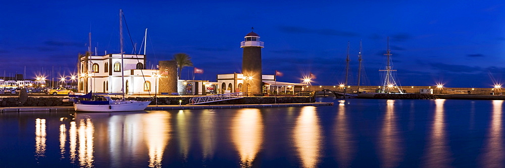 Former lighthouse in Playa Blanca, on the Marina Rubicon, Lanzarote, Canary Islands, Spain, Europe