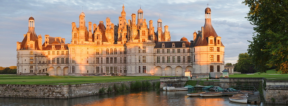 North facade, Chateau de Chambord castle, Chambord, Departement Loir-et-Cher, Region Central, France, Europe