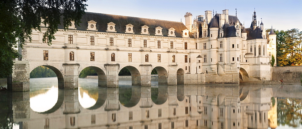 Chateau de Chenonceau castle on the Cher, Department Indre-et-Loire, Region Centre, France, Europe