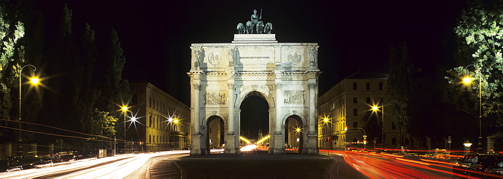 Siegestor, Victory Gate at the Ludwig Strasse, Munich, Upper Bavaria, Germany, Europe