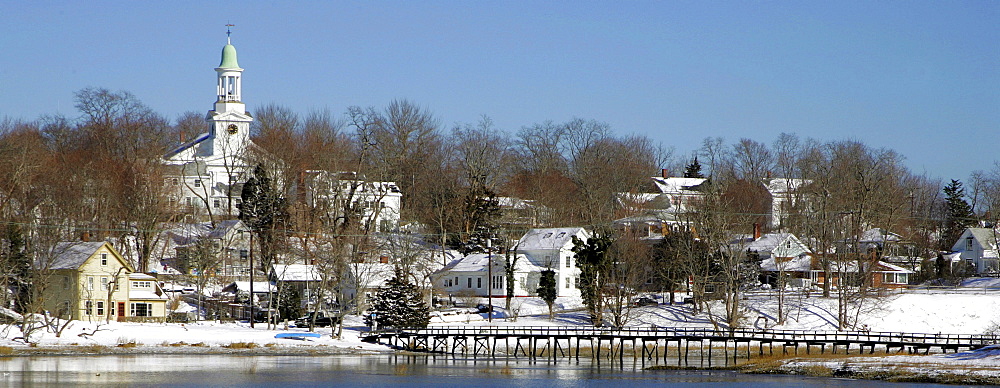 Wellfleet, panorama, Cape Cod, winter, Massachusetts, New England, USA