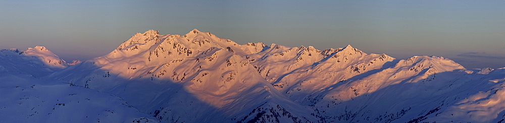 Verwall Alps at sunrise, North Tyrol, Austria, Europe