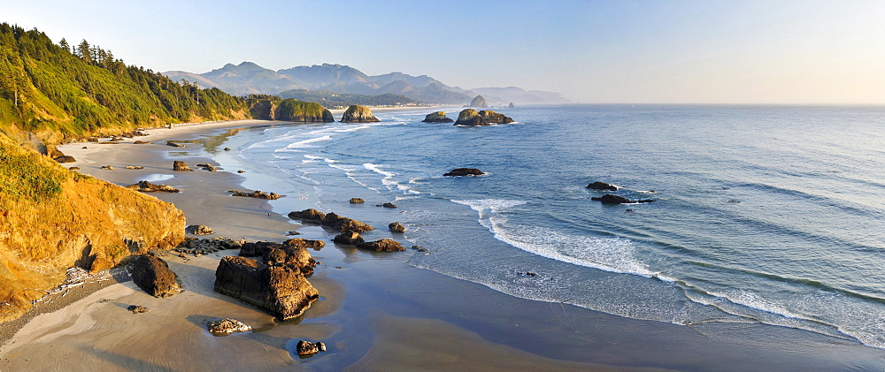 View of Cannon Beach from Ecola Point, Ecola State Park, Clatsop County, Oregon, USA, North America