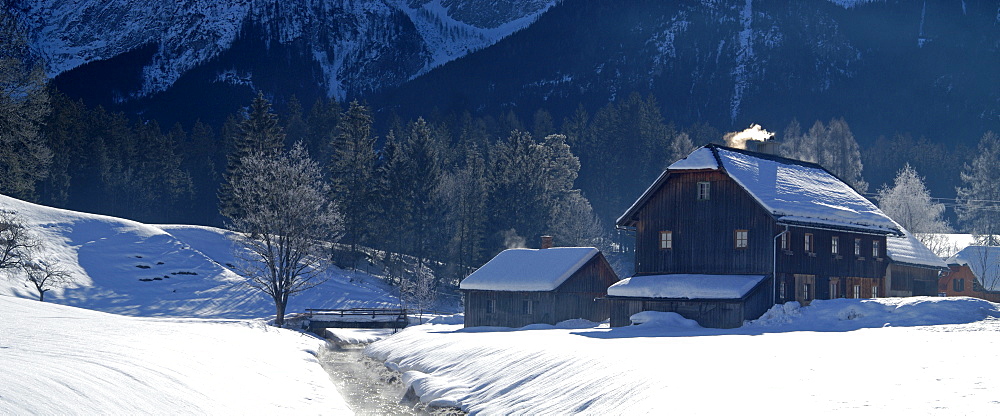 A farmhouse in the small village Krungl near the cross country skiing center of Bad Mitterndorf Styria Austria