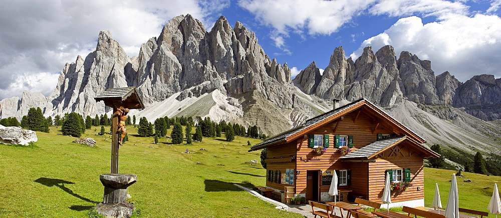 Gschnagenhardt alp and Geisler mountain range South Tyrol Italy