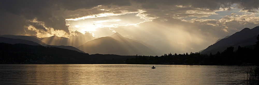 Stormy atmosphere at Lake Millstatt, Carinthia, Austria