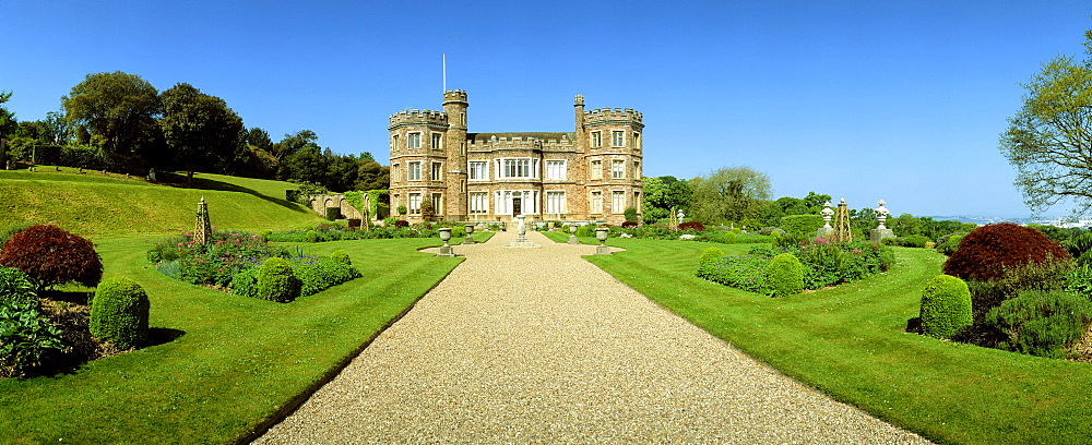 Edgecumb House with garden, Plymouth, Cornwall, England, Great Britain