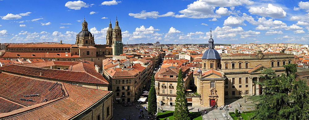 Overlooking the historic town, Salamanca, Unesco World Heritage Site, Castilla y Leon, Castile and Leon, Spain, Europe