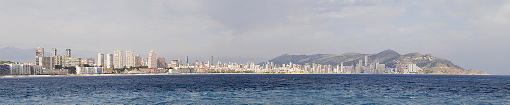 Benidorm, panorama, the Sierra Helada at back, Alicante, Spain, Europe