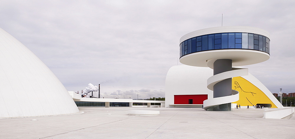 oscar Niemeyer International Cultural Centre, Centro de Cultura Internacional oscar Niemeyer, Aviles, Asturias, northern Spain, Europe