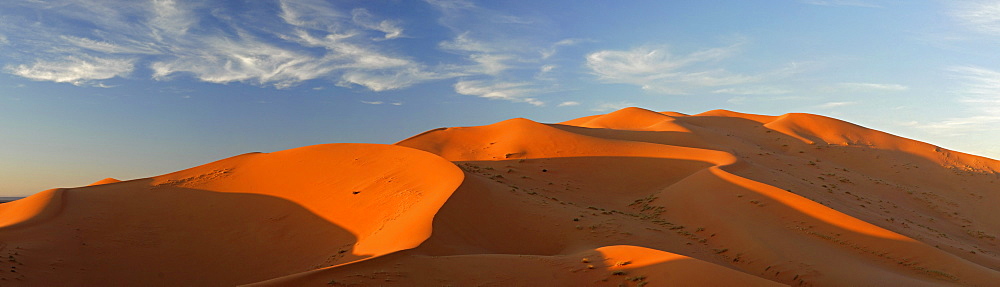 The sand dunes of Erg Chebbi at the western edge of the Sahara desert, Morocco, Africa