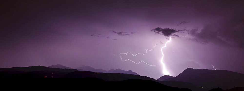 Thunderstorm in Upper Adige, Dolomites, South Tyrol, Italy, Europe