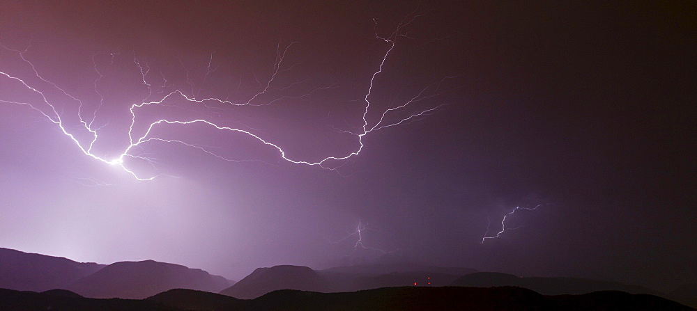 Thunderstorm in Upper Adige, Dolomites, Alto Adige, Italy, Europe