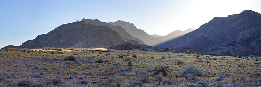 Evening light on the Brandberg Mountains, Damaraland, Namibia, Africa