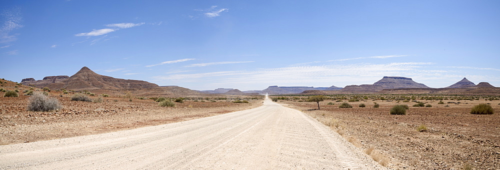 The road from the Skeleton Coast joins Damaraland, Namibia, Africa