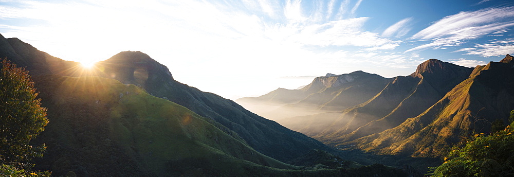 Dawn light from Top Station, Kerala, India, South Asia