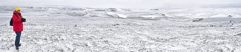 tourist, Tundra, snow scape