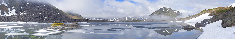 Panaramic lake view. Petropavlovsk, Kamchatka, Russia