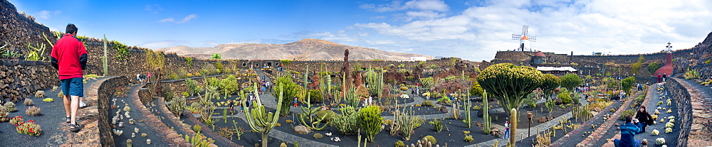 Jardin de Cactus (Cactus Garden) created by CÃ©sar Manrique. Arrecife, Jardin De Cactus, Cactus Garden, Lanzarote. Canary Islands