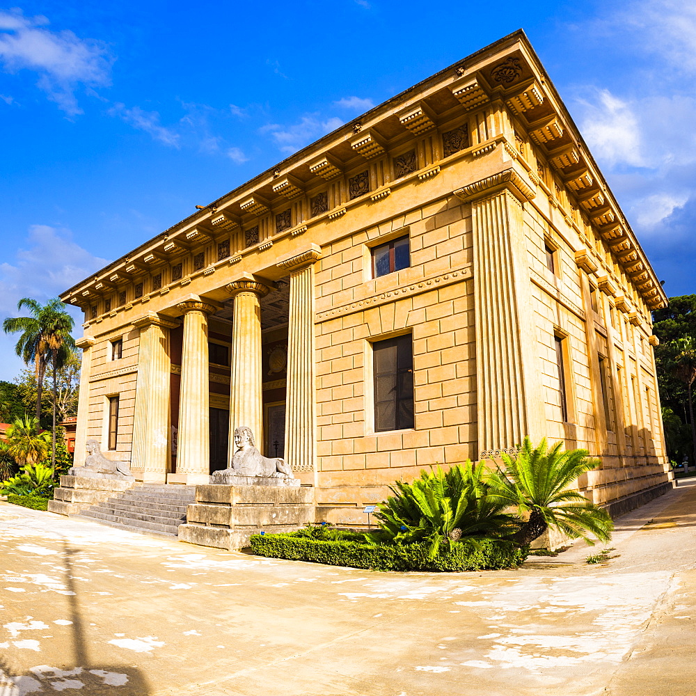 School of Botany building at Palermo Botanical Gardens (Orto Botanico), Palermo, Sicily, Italy, Europe 