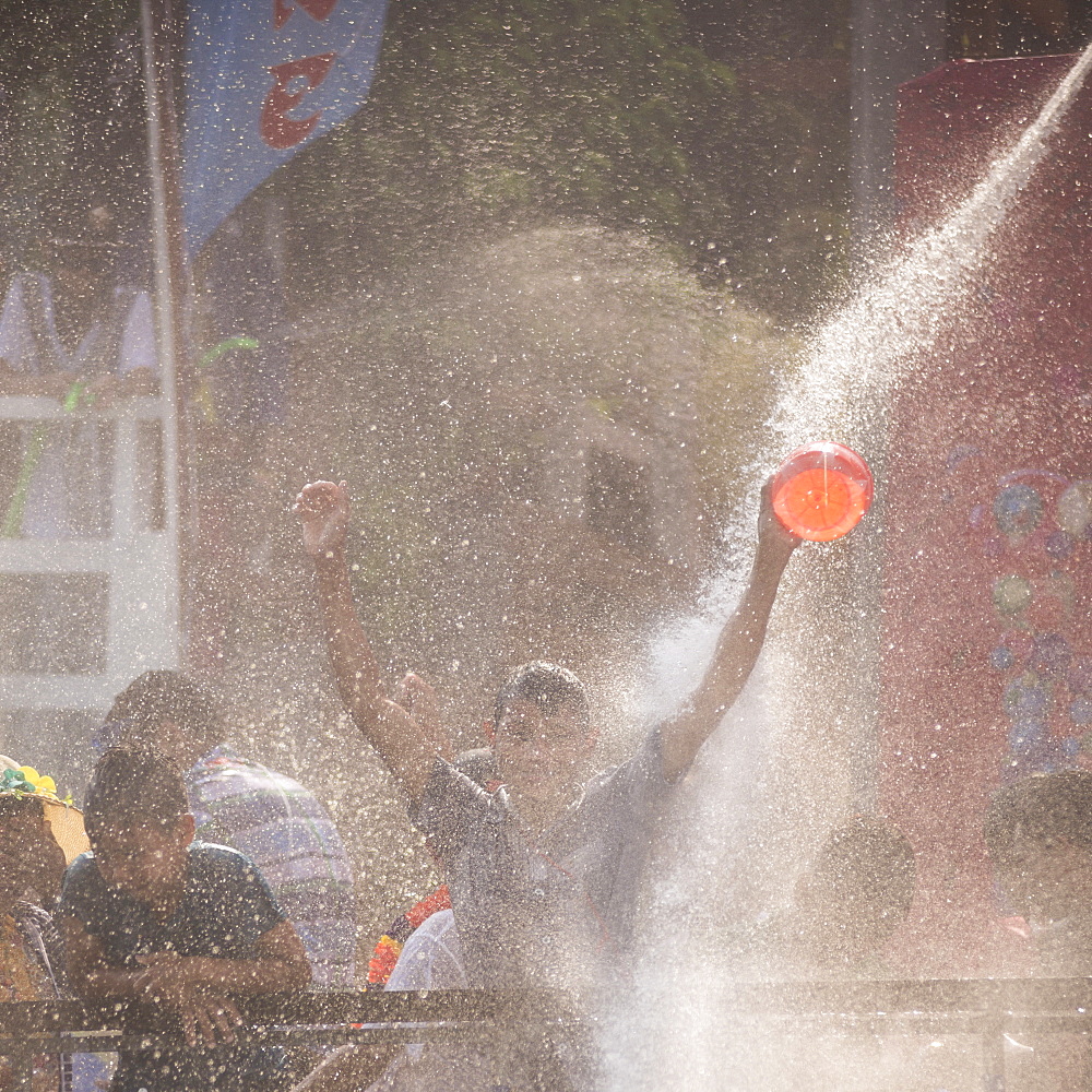 Thingyan Water Festival (Burmese New Year Festival), Yangon (Rangoon), Myanmar (Burma), Asia