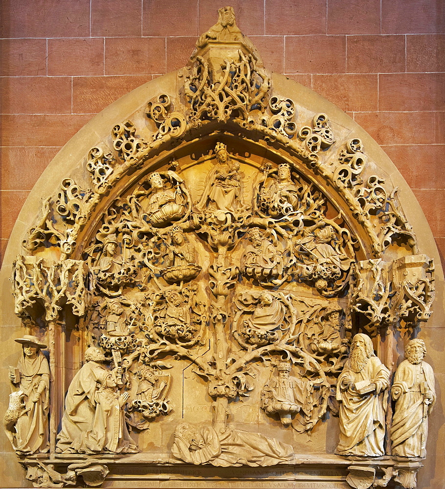 St. Peter's Church, Wurzel-Jesse-Relief, Worms, Rhenish Hesse, Rhineland-Palatinate, Germany, Europe