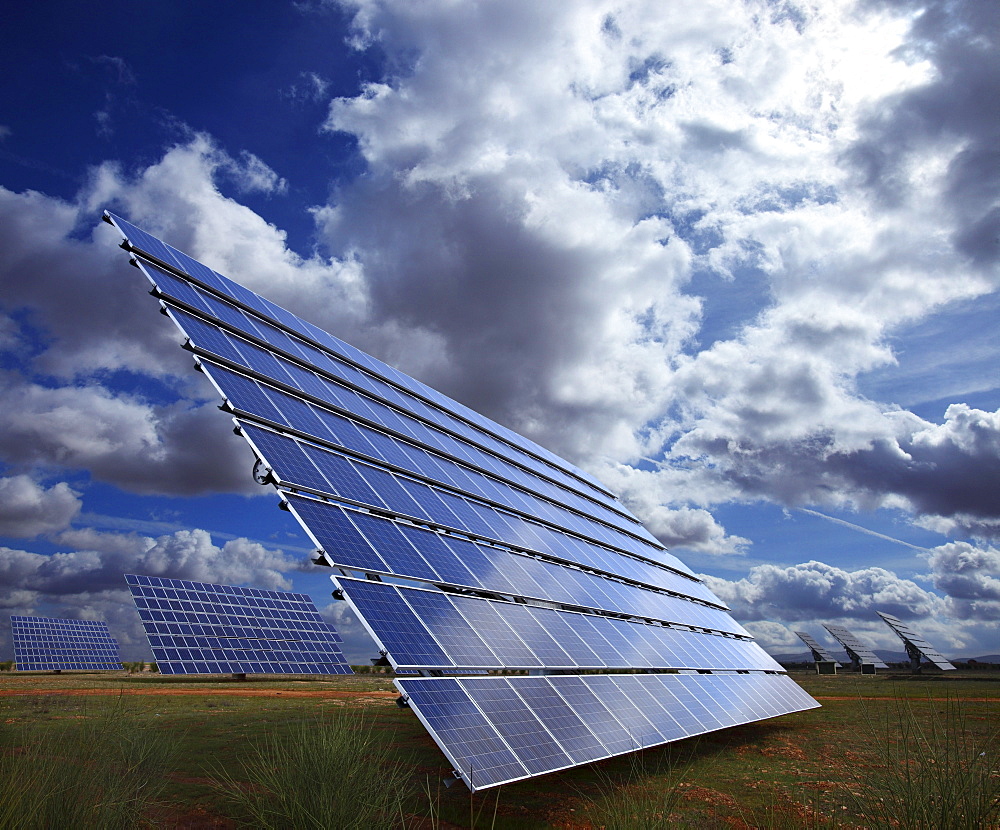 Photovoltaic Plant near Valdepenas, La Mancha, Castilla, Spain