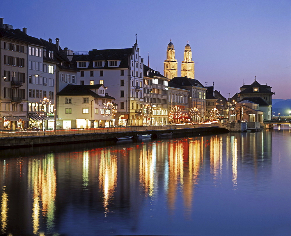 Zuerich in the evening, Switzerland