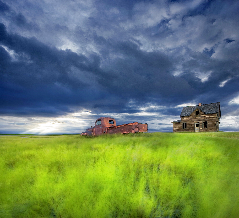 Old abandonded Truck near Empress, Saskatchewan