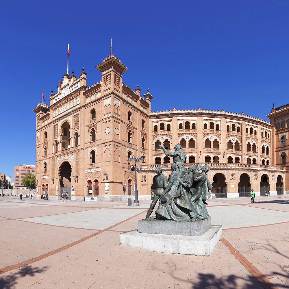 Las Ventas bull ring, mudejar building, Plaza de Toros, Madrid, Spain, Europe