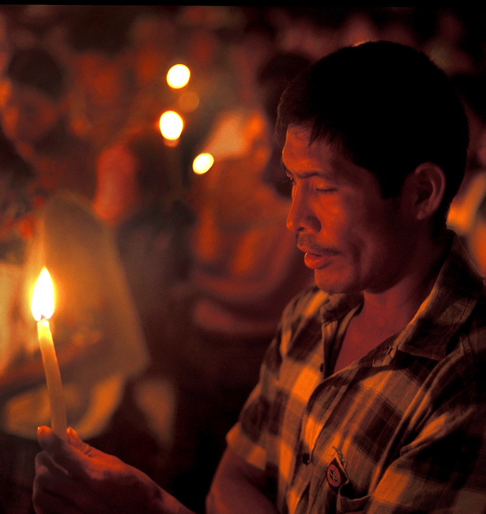 Guatemala catholic in qeqchi village, peten