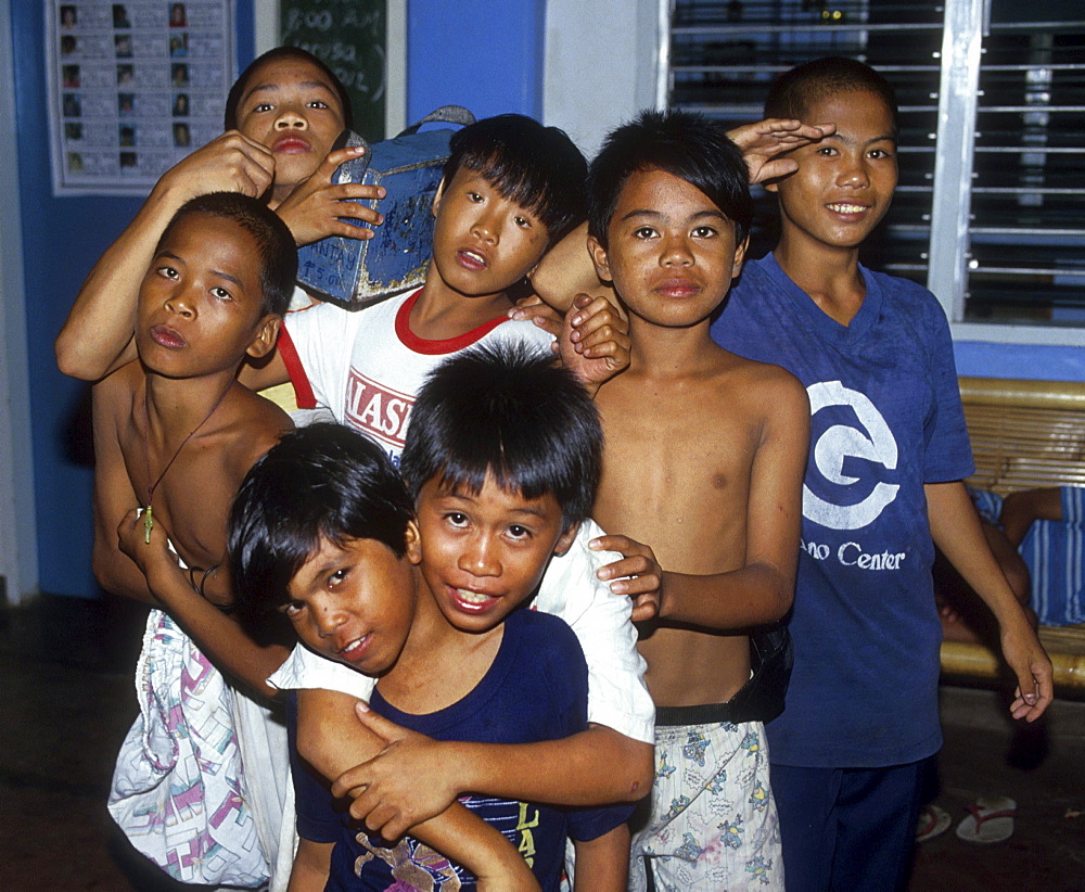 Philippines former street children at a rehabilitation centre, davao, mindanao