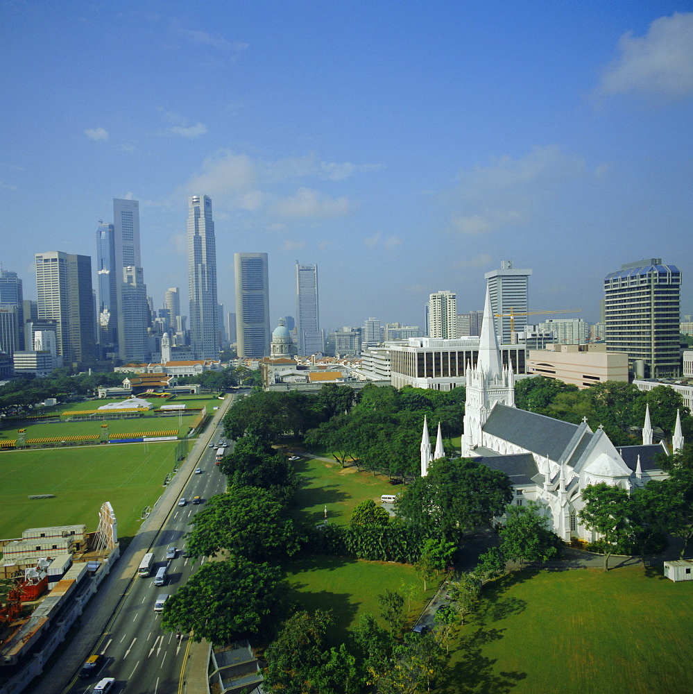 Aerial view, Singapore, Asia