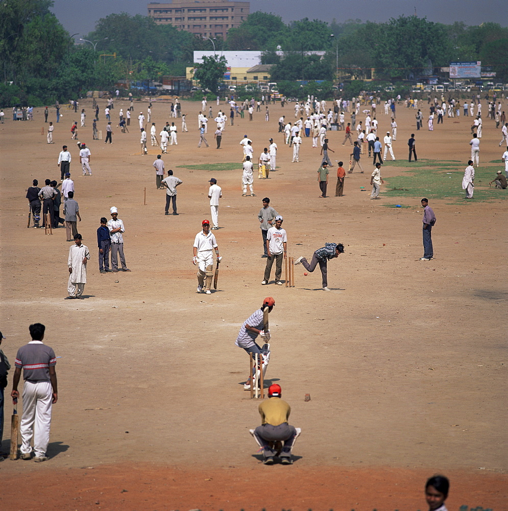 Sunday cricket, New Delhi, India, Asia