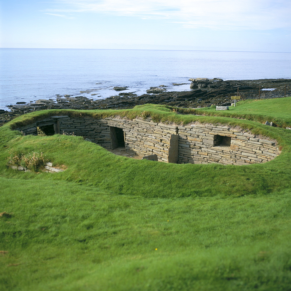 Iron Age farmhouse, Papa Westray, Orkney, Orkney Islands, Scotland, United Kingdom, Europe