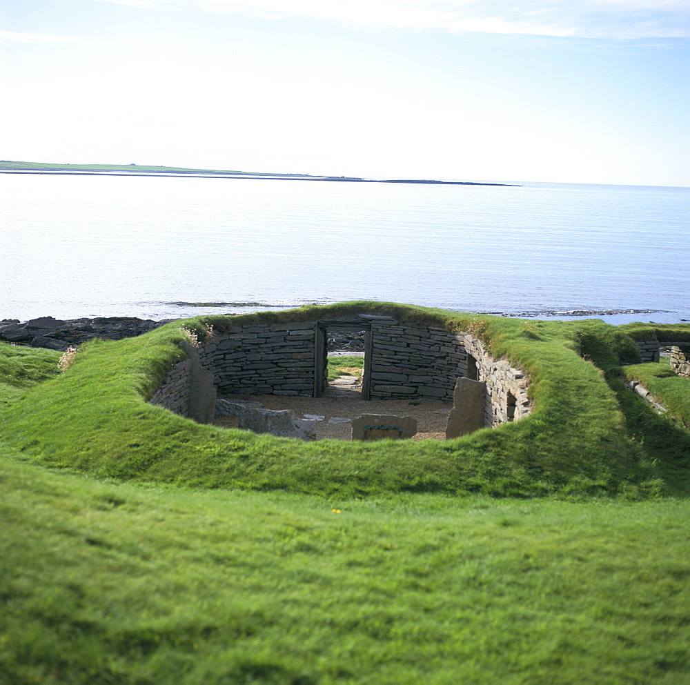 Iron Age farmhouse, Papa Westray, Orkney, Orkney Islands, Scotland, United Kingdom, Europe