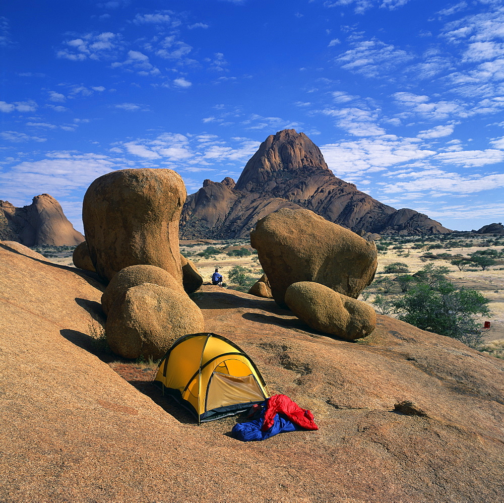 Campsite at Spitzkoppe Mountains, Damaraland, Namibia, Africa