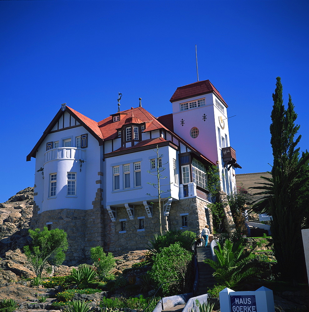 The Goerkehaus (Goerke House), colonial German architecture, now owned by Consolidated Diamond Mines, Luderitz, Namibia, Africa