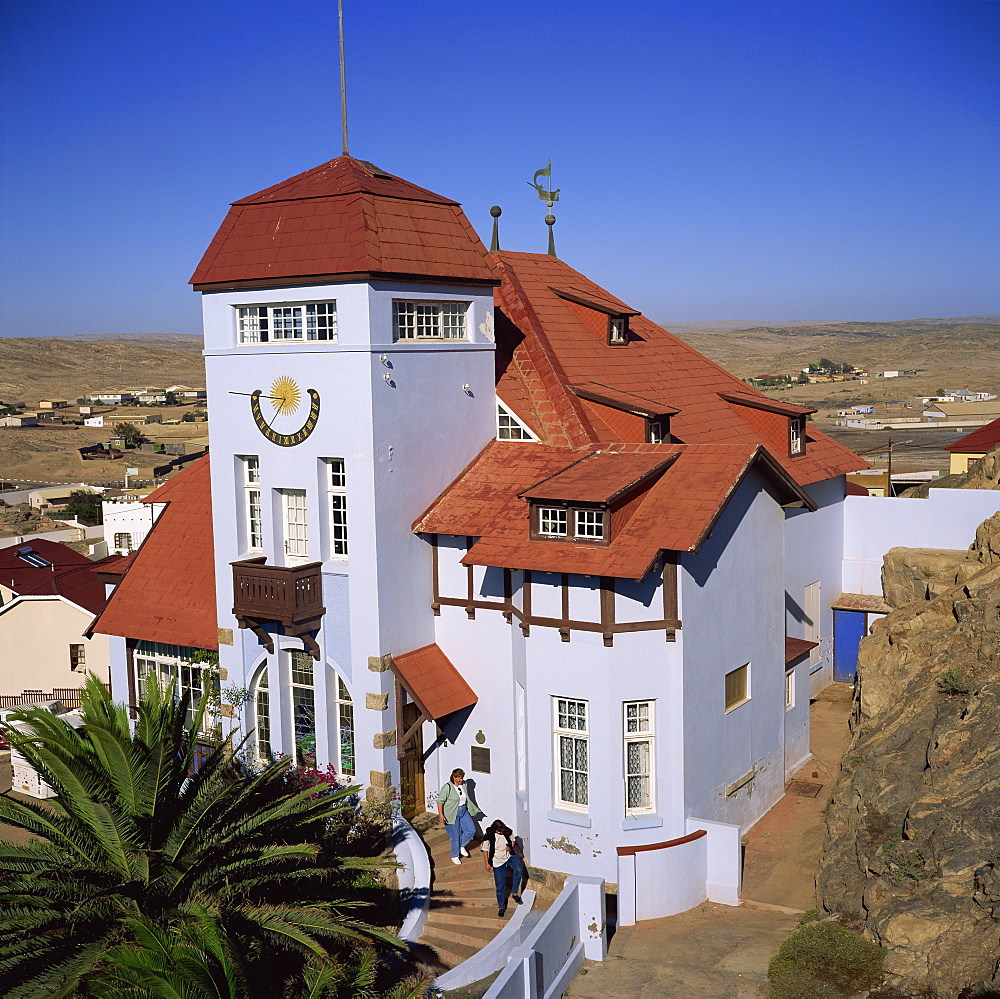 Colonial German architecture, Goerkehaus (Goerke House), now owned by Consolidated Diamond Mines, Luderitz, Namibia, Africa