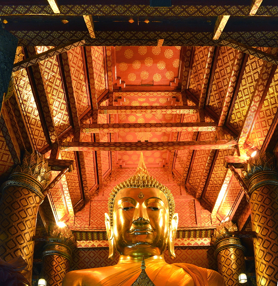 Ceiling of Wat Phanan Choeng, Ayutthaya, UNESCO World Heritage Site, Thailand, Southeast Asia, Asia