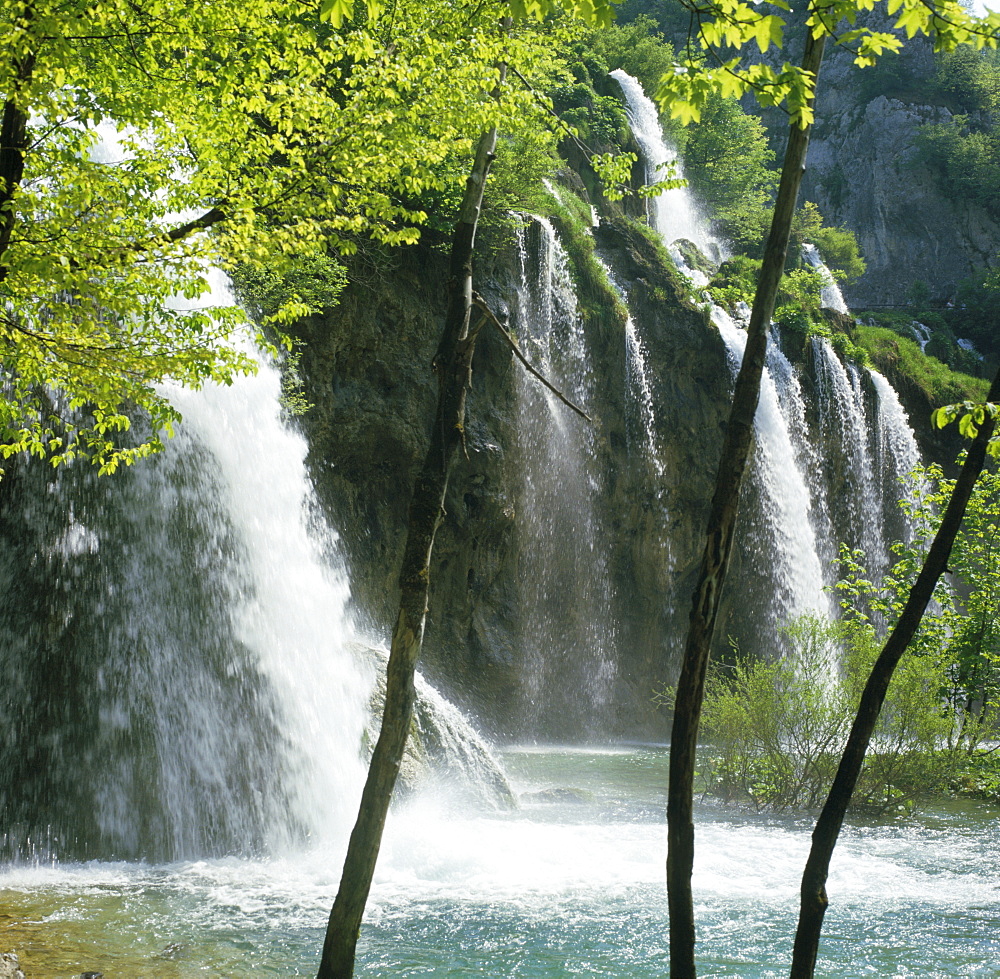 Waterfall in the Plitvice Lakes National Park, UNESCO World Heritage Site, Croatia, Europe