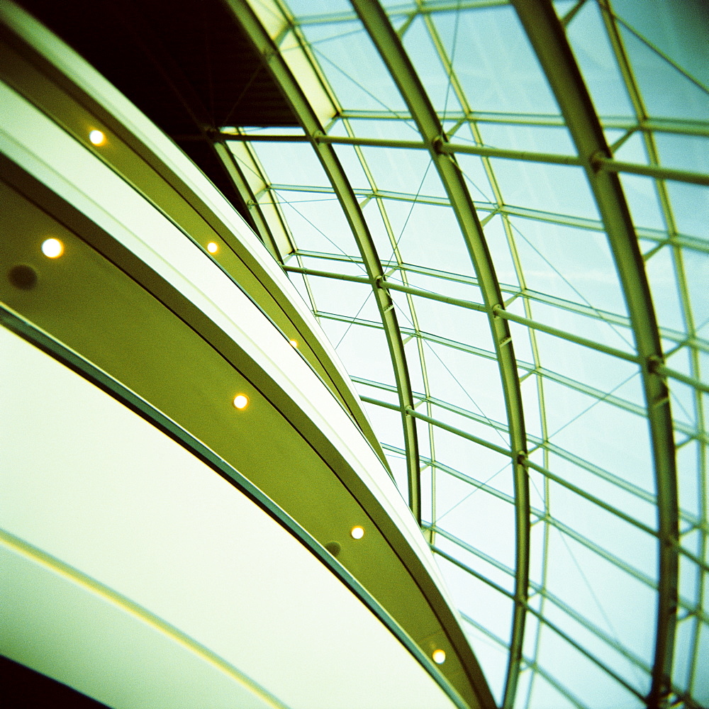 Interior view of balconies and windows, The Sage Music Hall, Gateshead, Tyne and Wear, England, United Kingdom, Europe