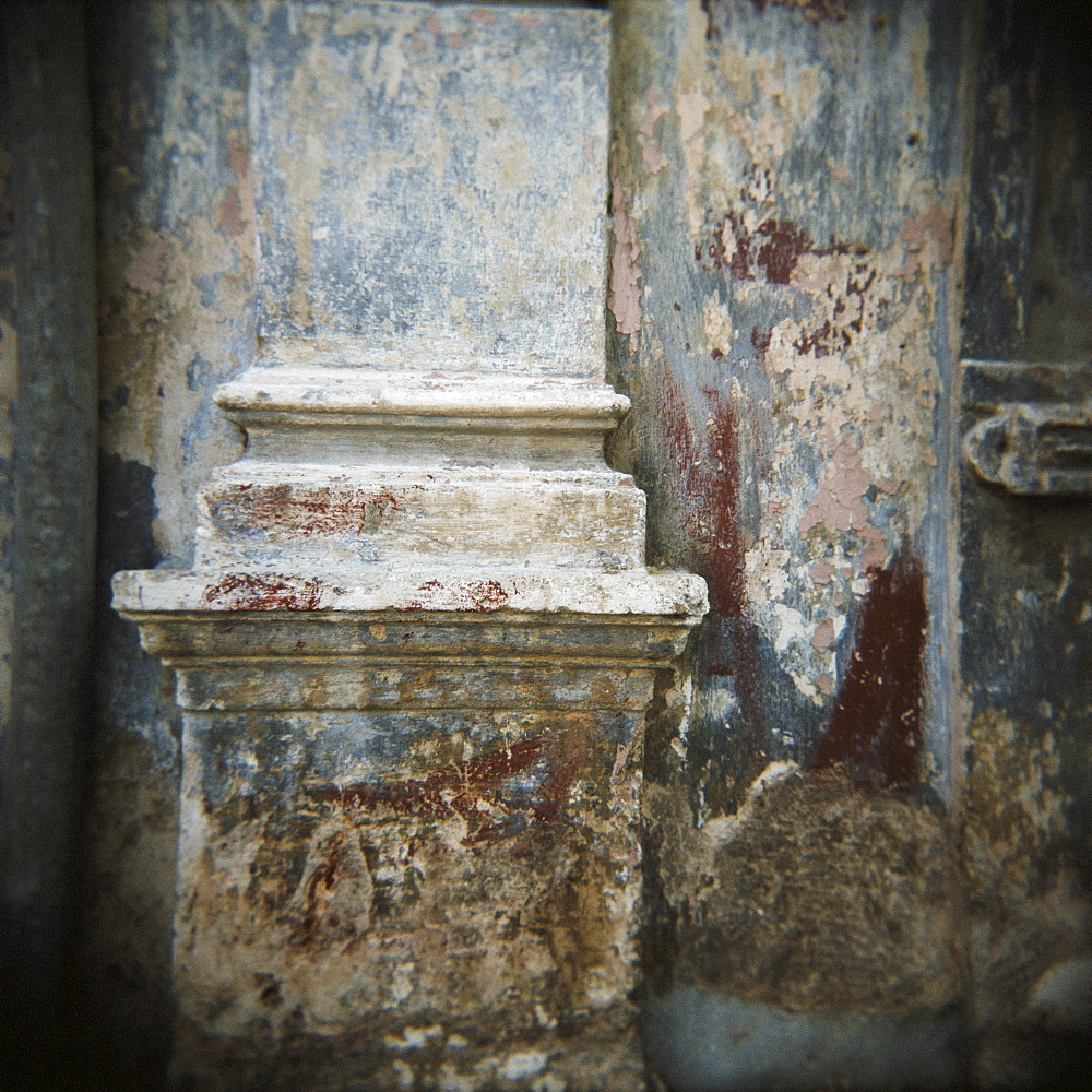 Wall detail with old paint, Havana, Cuba, West Indies, Central America