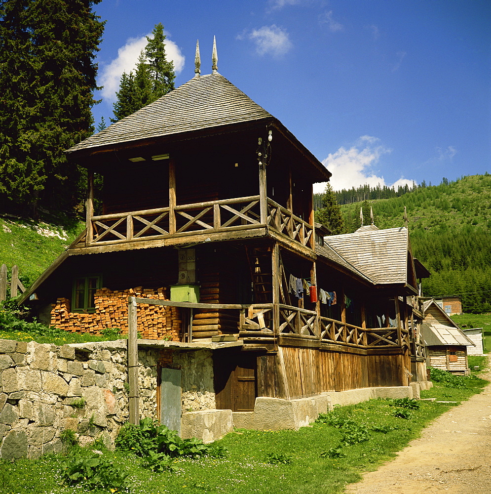 The Orthodox Pestera Monastery, Bucegi Mountains, Carpathians, Transylvania, Romania, Europe