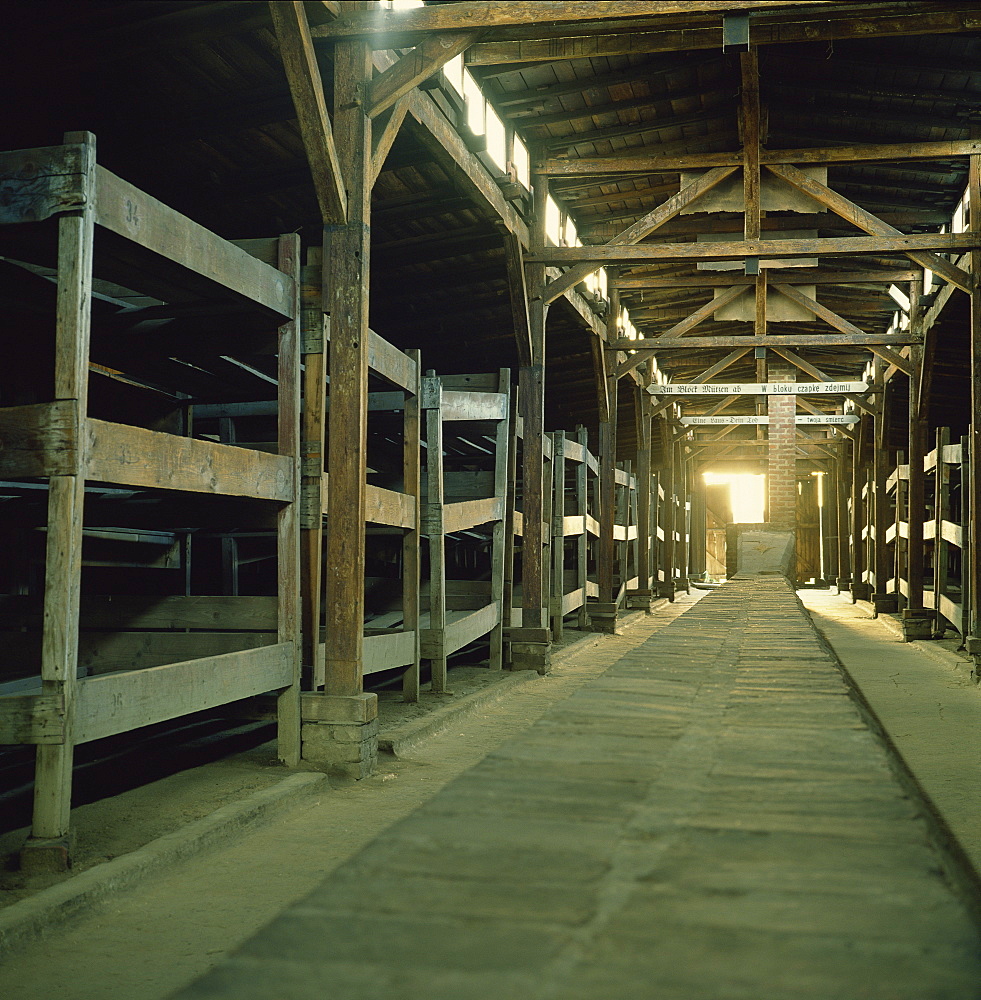 Prisoners barracks, Birkenau Concentration Camp, Auschwitz-Birkenau, UNESCO World Heritage Site, Oswiecim, Poland, Europe