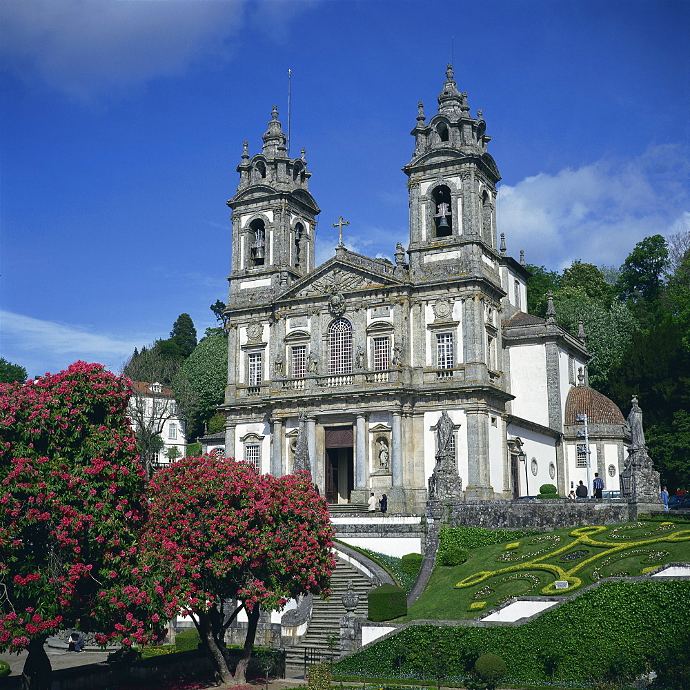 The 18th century Bom Jesus do Monte church in the city of Braga in the Minho region, Portugal, Europe