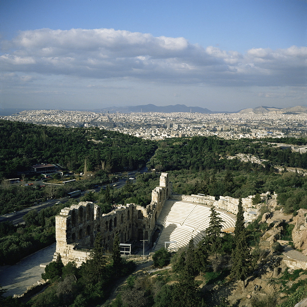 Odeon of Herodes Atticus 161AD, below Acropolis, Athens, Greece, Europe