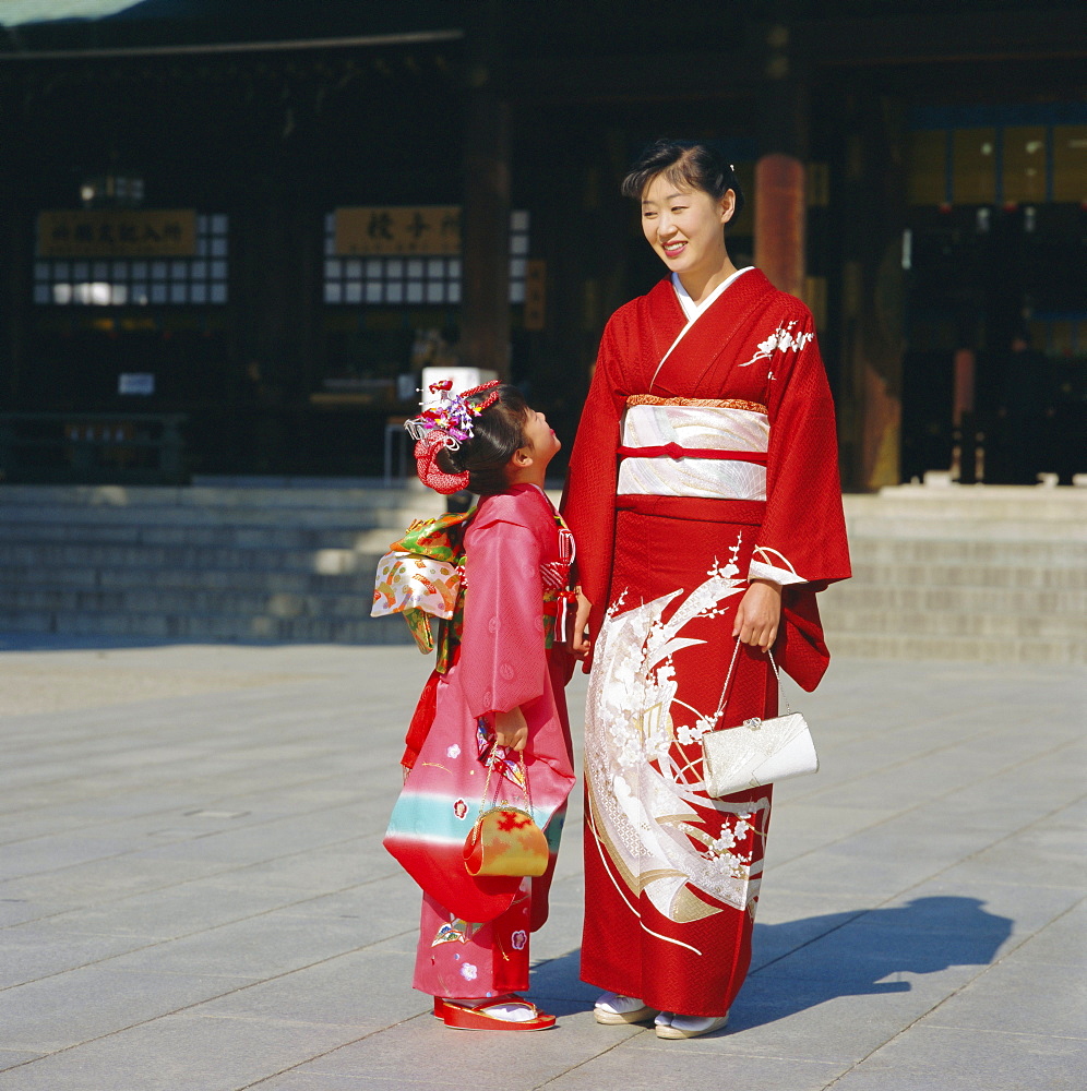 Traditional dress, Shichi-Go-San Festival, Tokyo, Japan