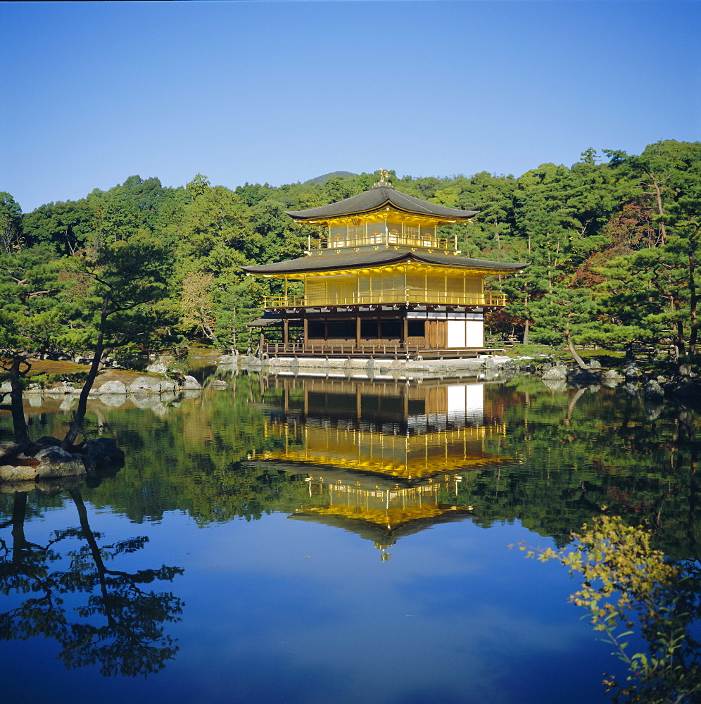 Kinkakuji 'Golden' Temple, Kyoto, Kansai, JapanOriginally built in 1397 and rebuilt in 1955